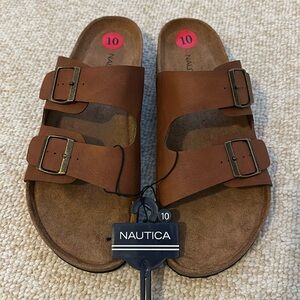 NWT Nautica brown sandals. Men size 10